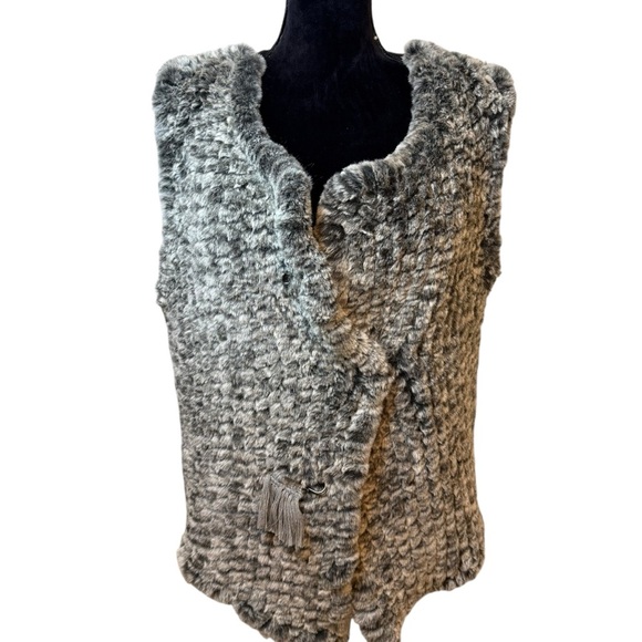 Nanette | Faux Fur Sweater Vest | Sz L - Picture 2 of 9
